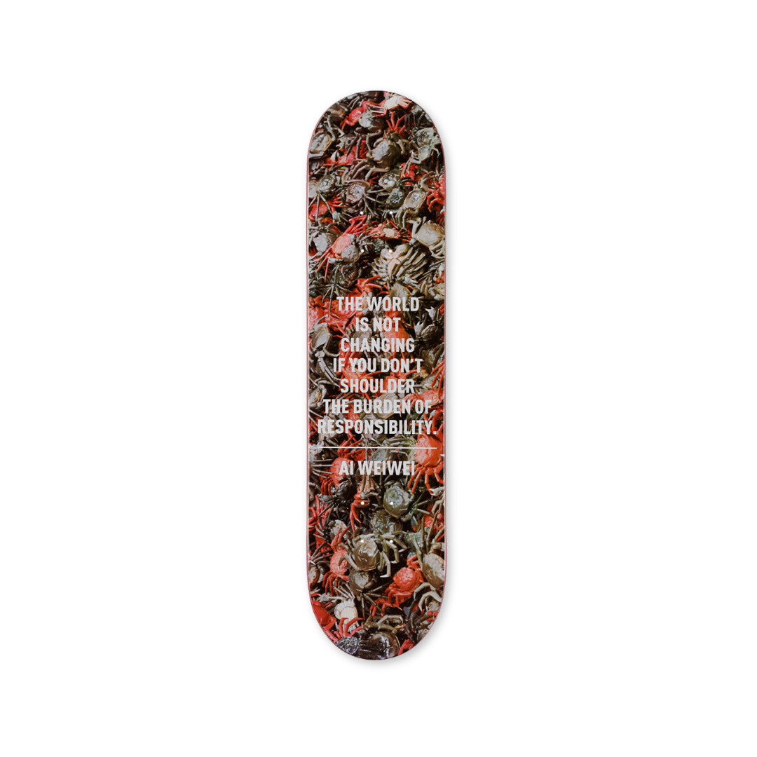 the skateroom Ai WEIWEI crabs hand signed art skatedeck