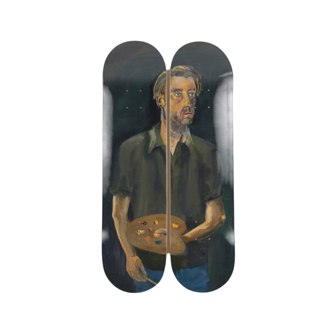 hand signed Albert fehlen Selbstporträt mit Palette by the skateroom