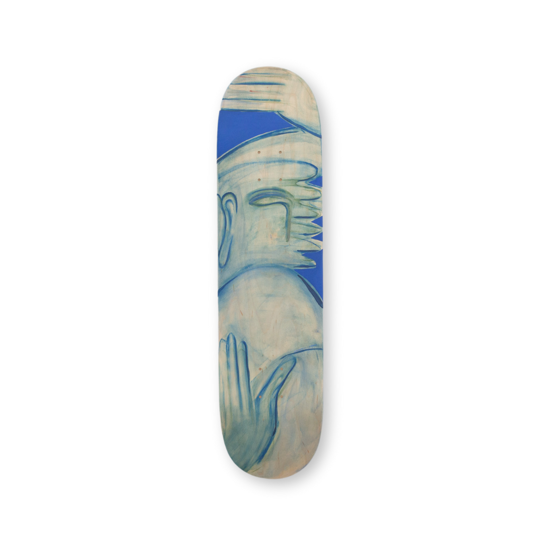 Anastasia bay portrait lip slide blue hand signed by THE SKATEROOM edition bottom