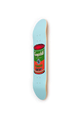 Andy warhol coloured campell's soup red solo deck by THE SKATEROOM bottom edition