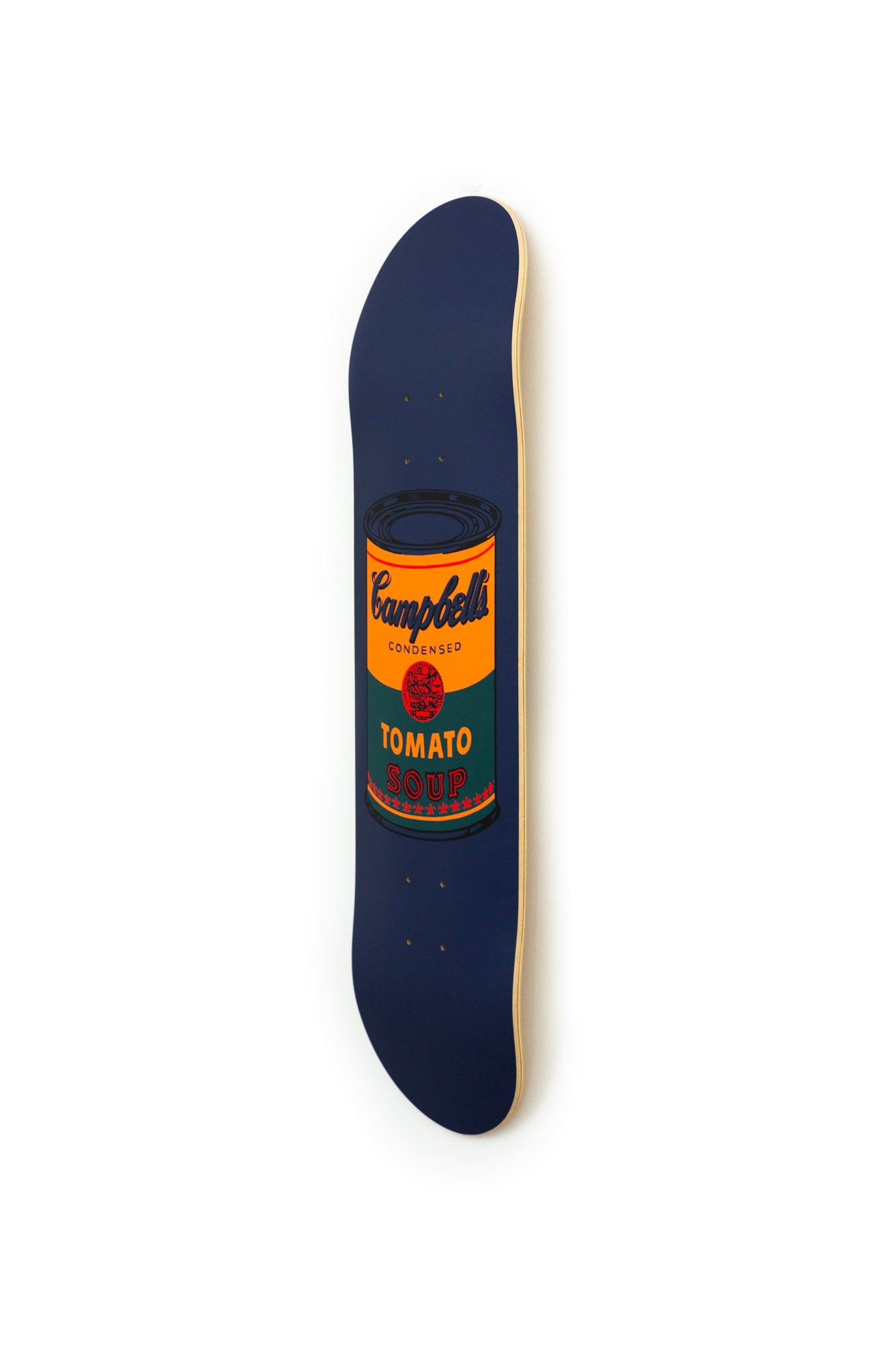 Andy warhol coloured campell's soup red solo deck by THE SKATEROOM bottom edition