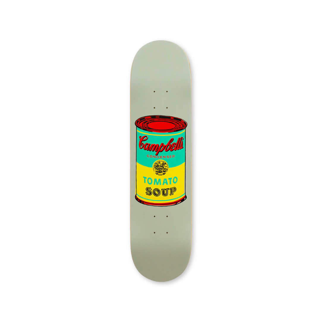Andy warhol coloured campell's soup yellow solo deck by THE SKATEROOM bottom edition