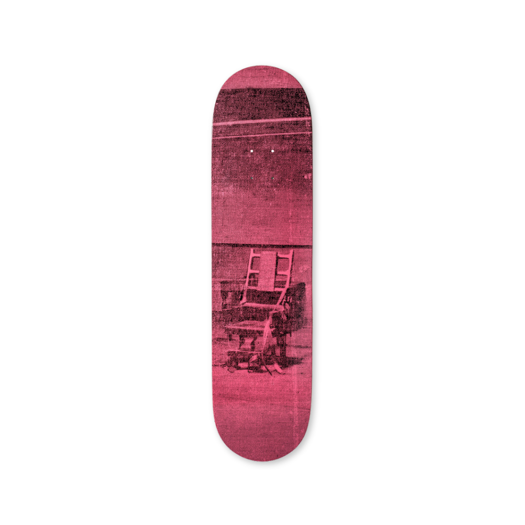 electric chair pink Andy warhol bottom limited collection edition by the skateroom