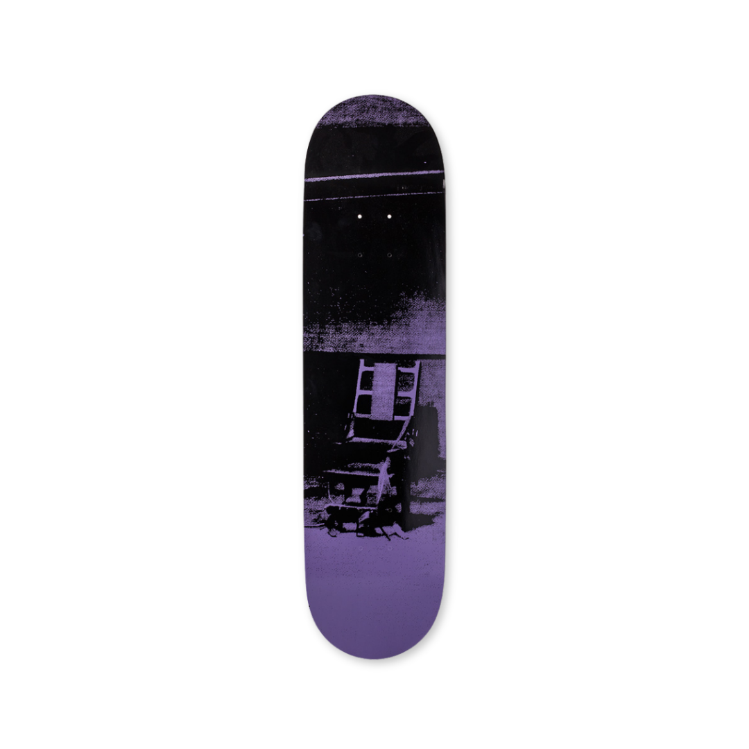 electric chair purple Andy warhol bottom limited edition by the skateroom