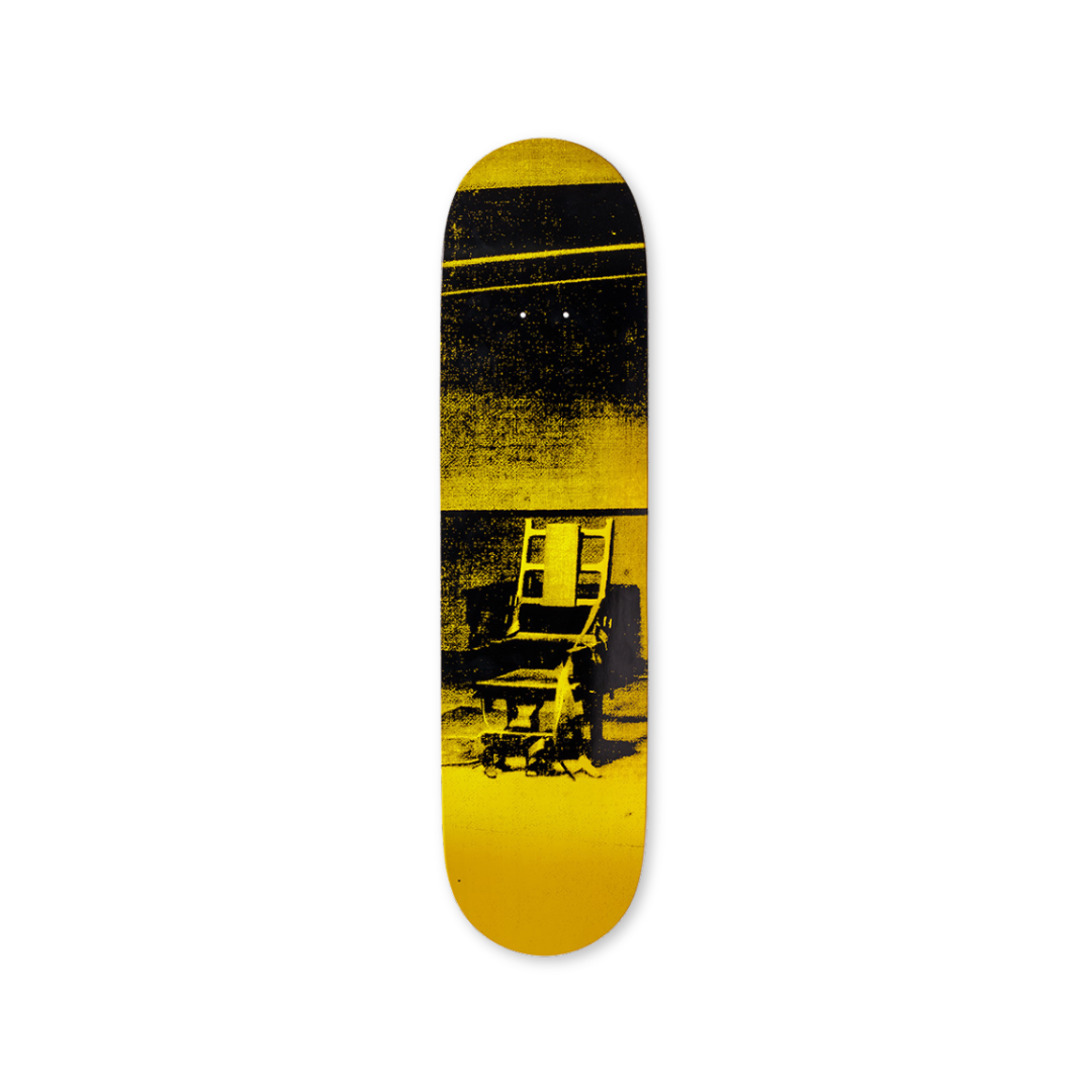 electric chair yellow Andy warhol bottom limited edition by the skateroom