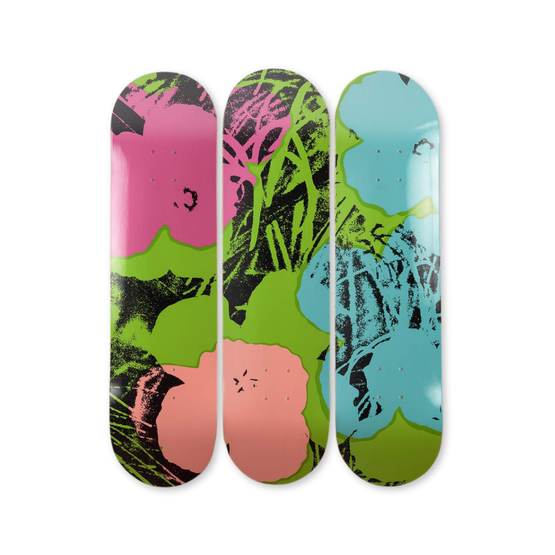 Andy warhol the flower series green and pink by THE SKATEROOM bottom
