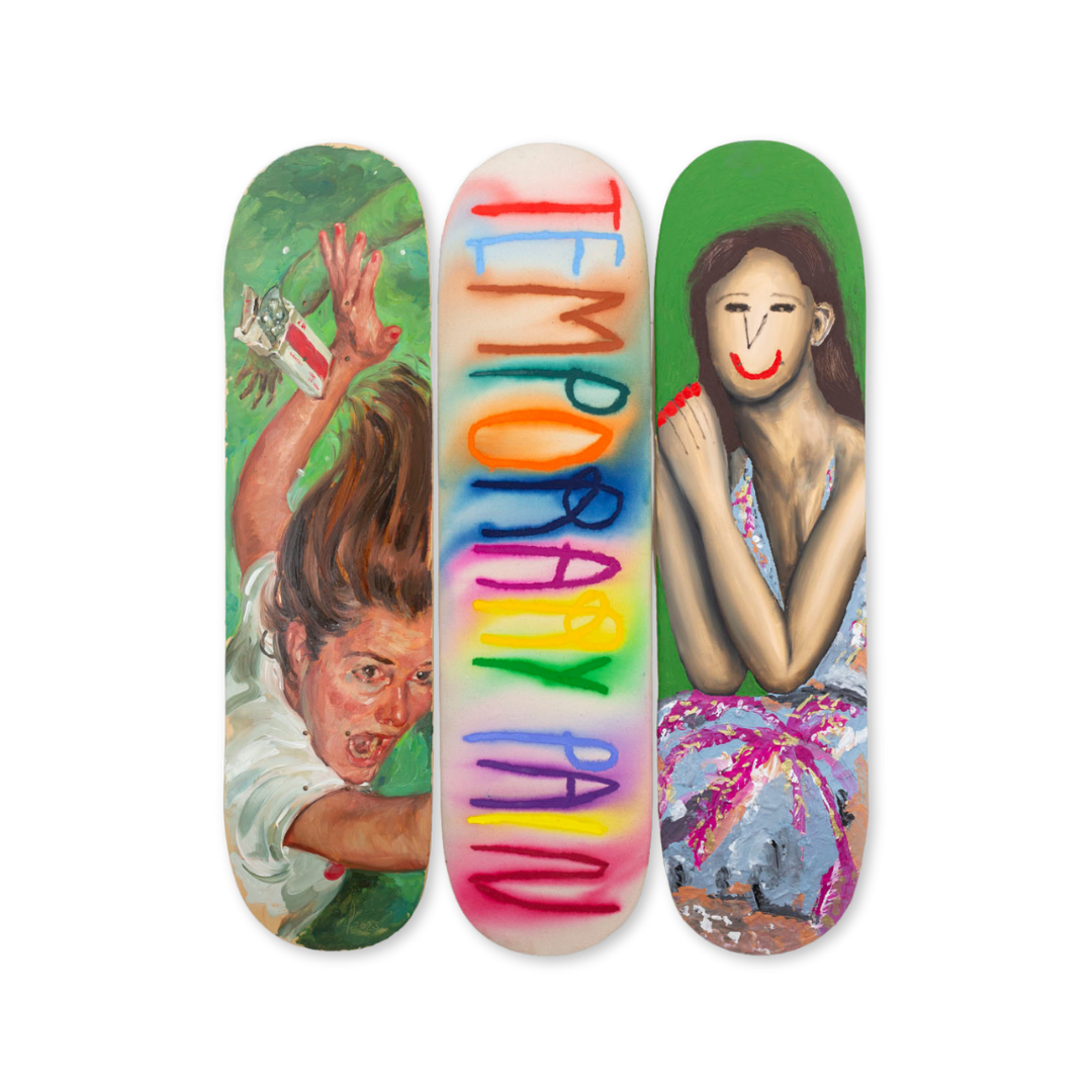 CB HOYO Evgen Čopi GORISEK Pascal MÖHLMANN temporary pain original artwork bottom triptych by THE SKATEROOM collection