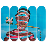 chéri samba j'aime la couleur by THE SKATEROOM pentaptych art limited bottom