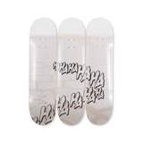 Claudia comte hahaha painting hand signed art edition triptych skatedeck by THE SKATEROOM bottom