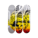 Claudia comte jaguar parade zigzag jungle series collection by THE SKATEROOM triptych art bottom hand signed