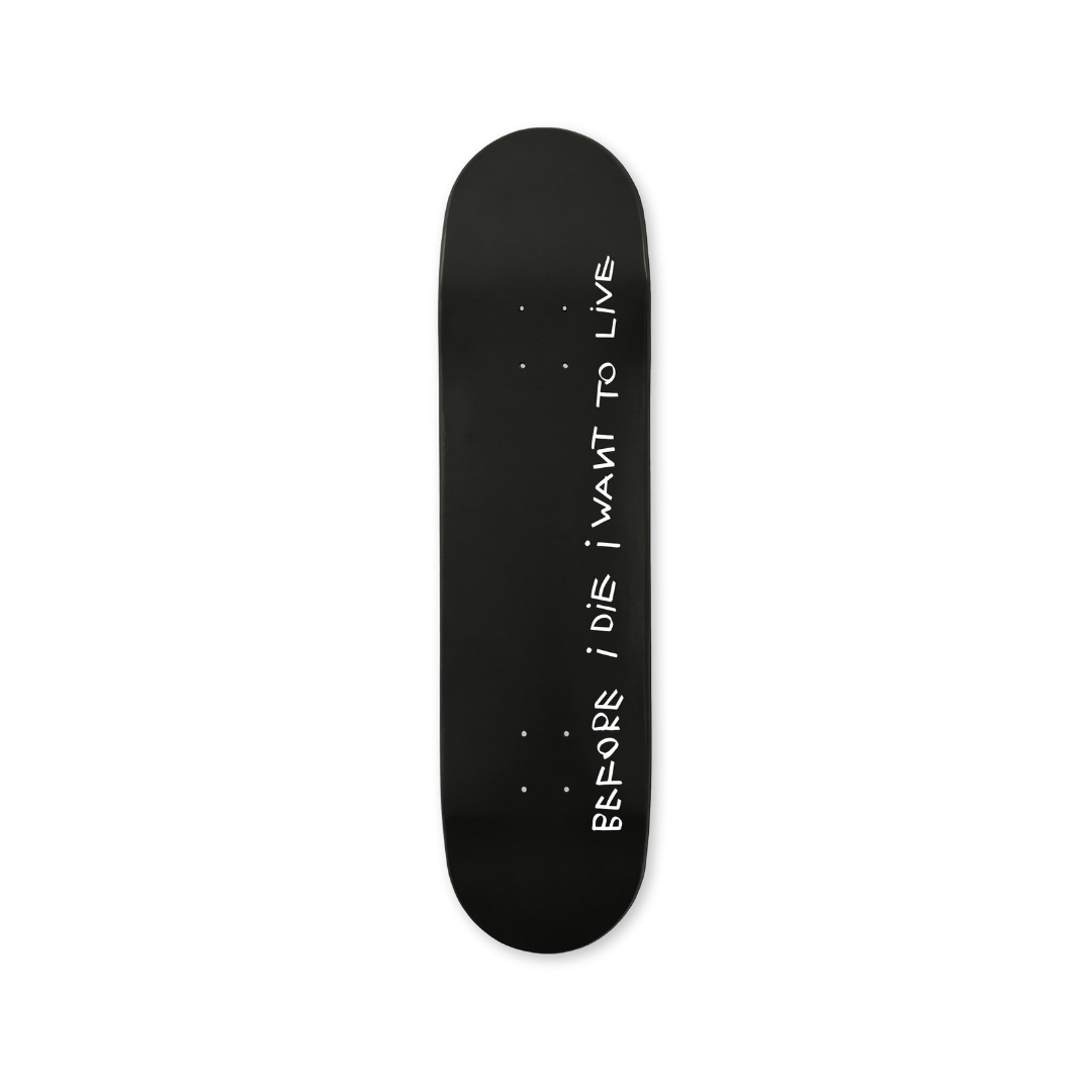 coco Capitan before I die I want to live bottom by THE SKATEROOM black and white edition