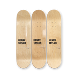 Henry Taylor Cicely and miles visit the obamas triptych skateboard top by the skateroom