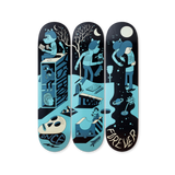 Jeremyville's Yesterday, today, forever hand signed skateboard art by the skateroom