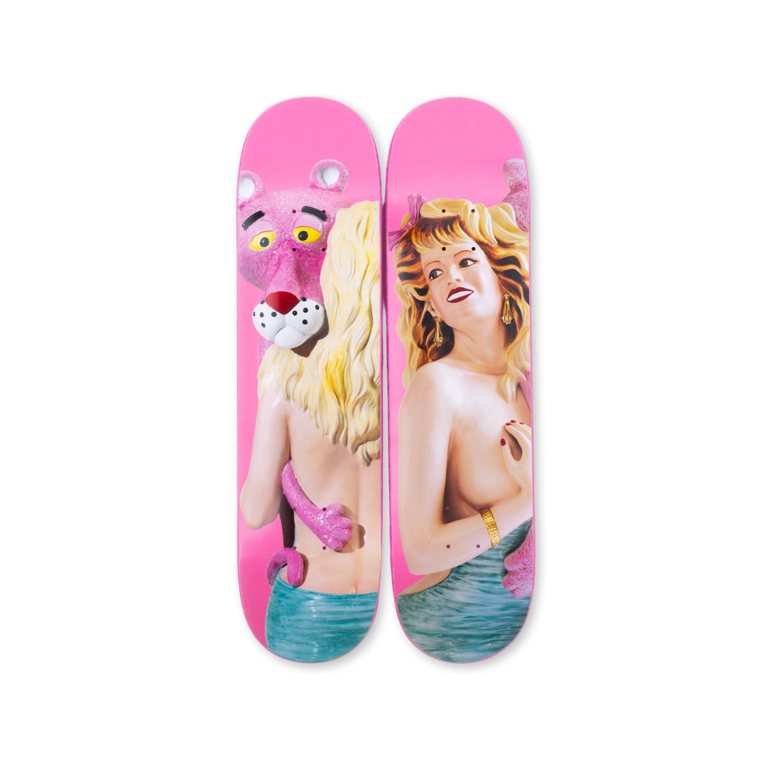 Jeff Koons' Pink Panther skateboard art by the skateroom