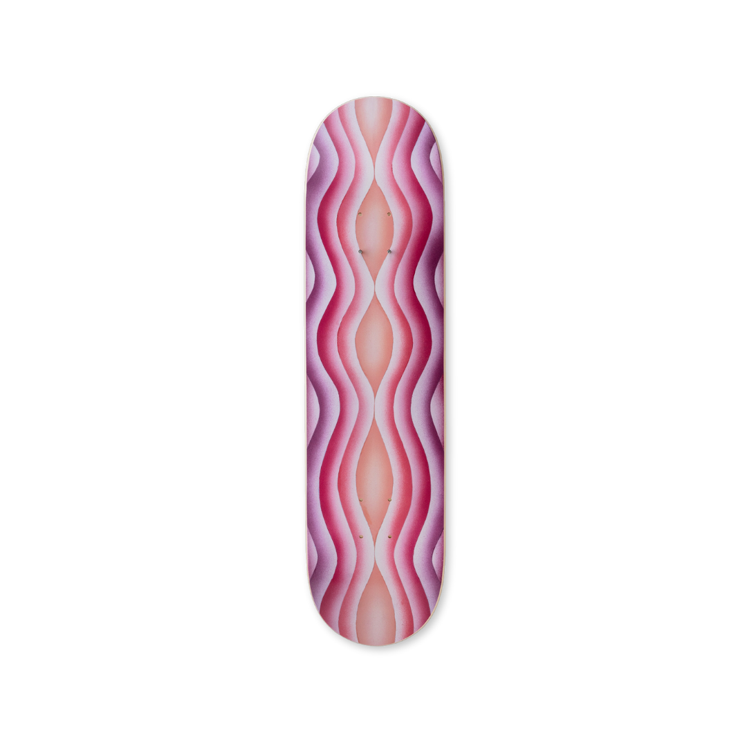 Judy Chicago's Light Ripple skateboard art by the skateroom