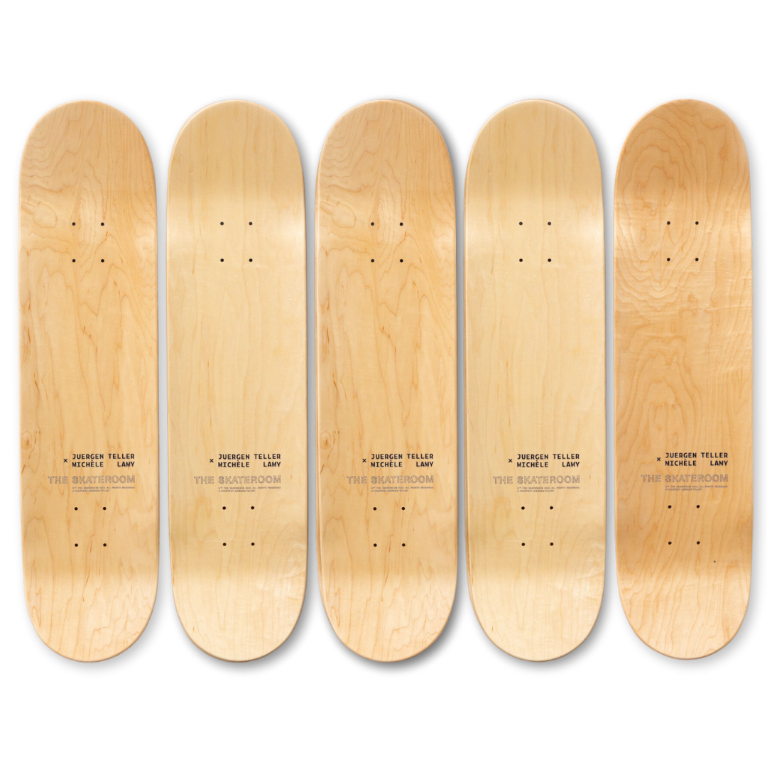 Juergen's Teller Michèle Lamy No.26, Los Angeles 2022, Hand-signed by MICHELE LAMY skateboard art by the skateroom