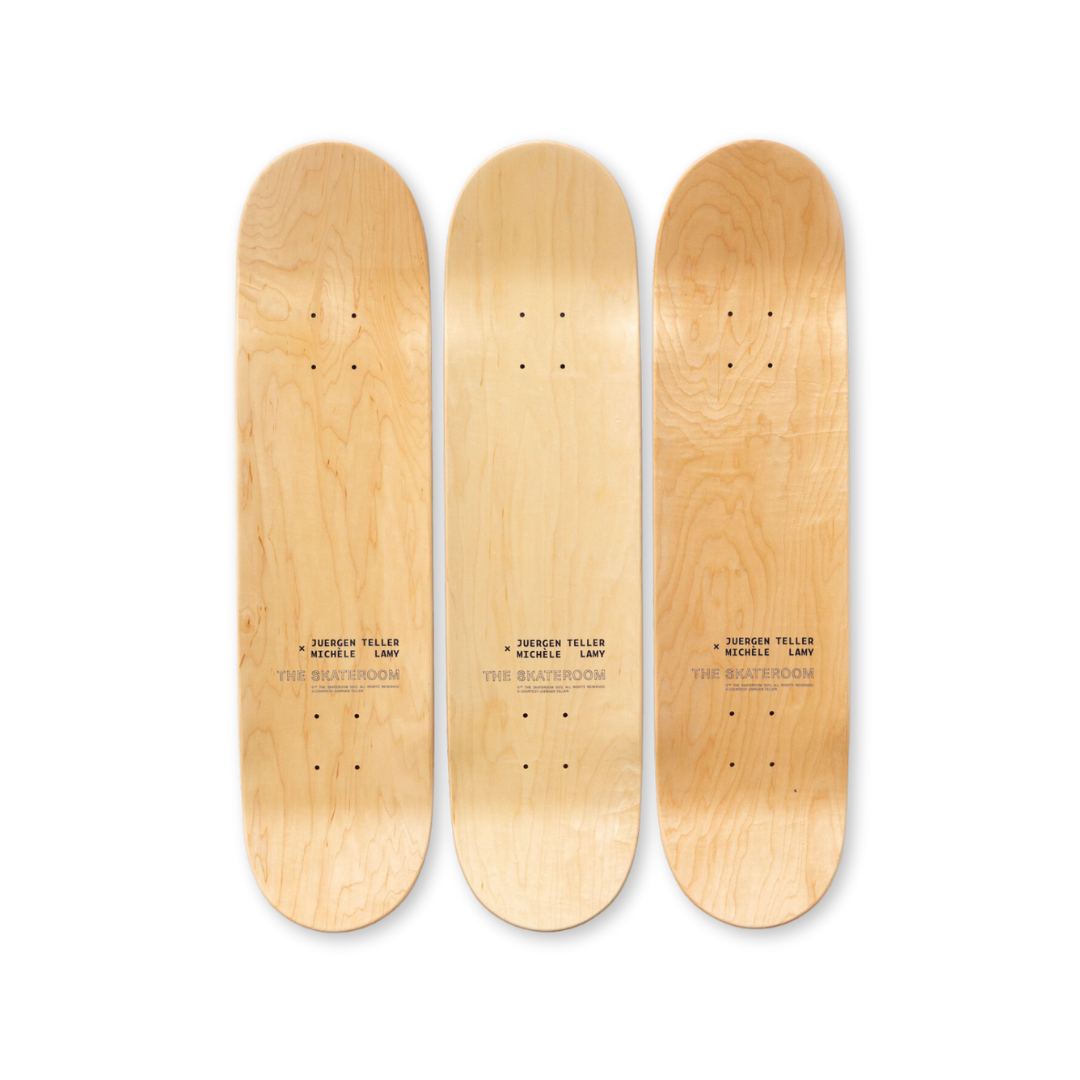 Juergen's Teller Michèle Lamy No.28, Barjac 2022, Hand-signed by MICHELE LAMY skateboard art by the skateroom