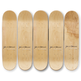 Jules De Balincourt's Expats Ticos and Gringos skateboard art by the skateroom