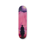Jules De Balincourt's Looking for an enlightened cowboy skateboard art by the skateroom