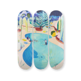 Jules De Balincourt's New Arrivals skateboard art by the skateroom