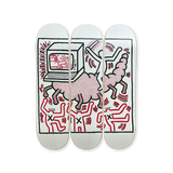 Keith Haring's Untitled (centipede) skateboard art by the skateroom