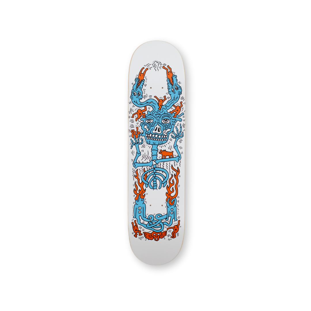 Keith Haring's Untitled (inferno) skateboard art by the skateroom