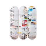 Kelley Walker's White Bricks skateboard art by the skateroom
