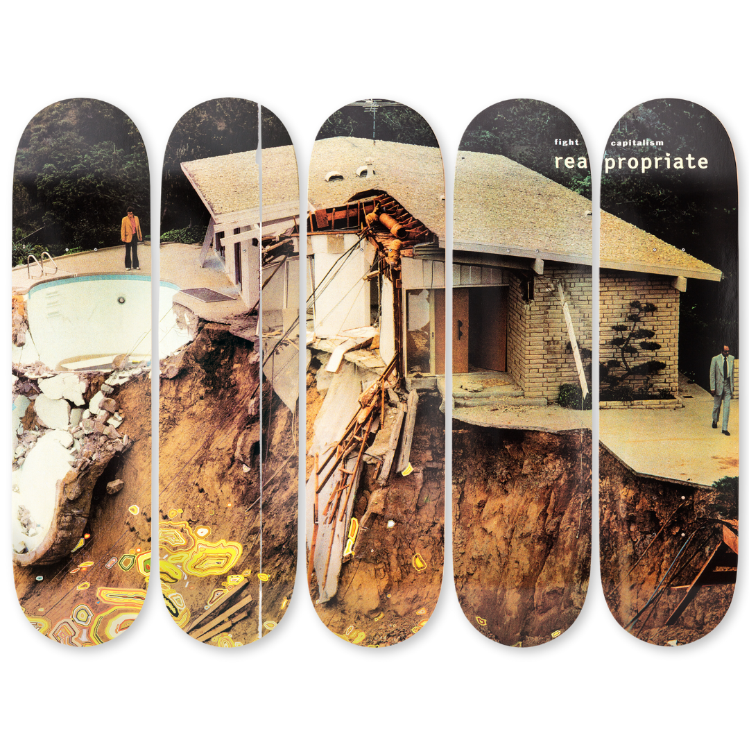 Kelly Walker's Laughing we joke about how we had always wanted a sunken living room skateboard art by the skateroom