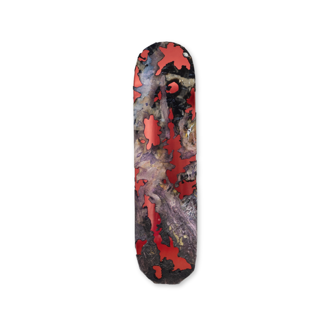 Korakrit Arunanondchai's Earth Blood 2 skateboard art by the skateroom