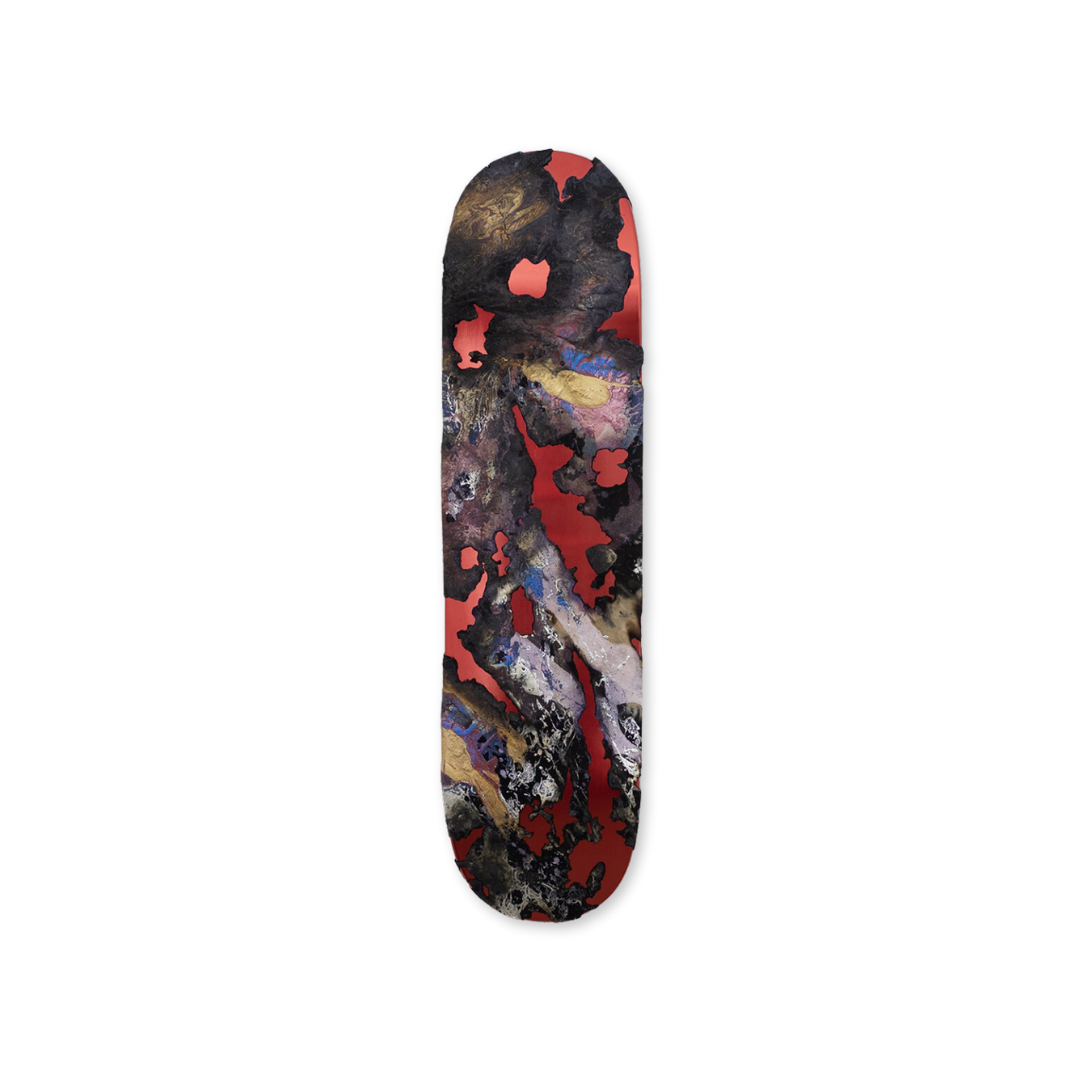 Korakrit Arunanondchai's Earth Blood 3 skateboard art by the skateroom