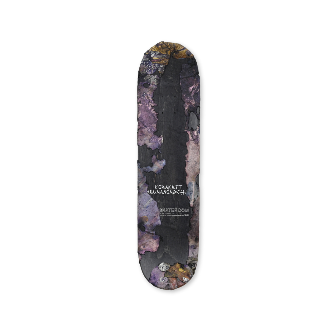Korakrit Arunanondchai's Earth Blood 4 skateboard art by the skateroom