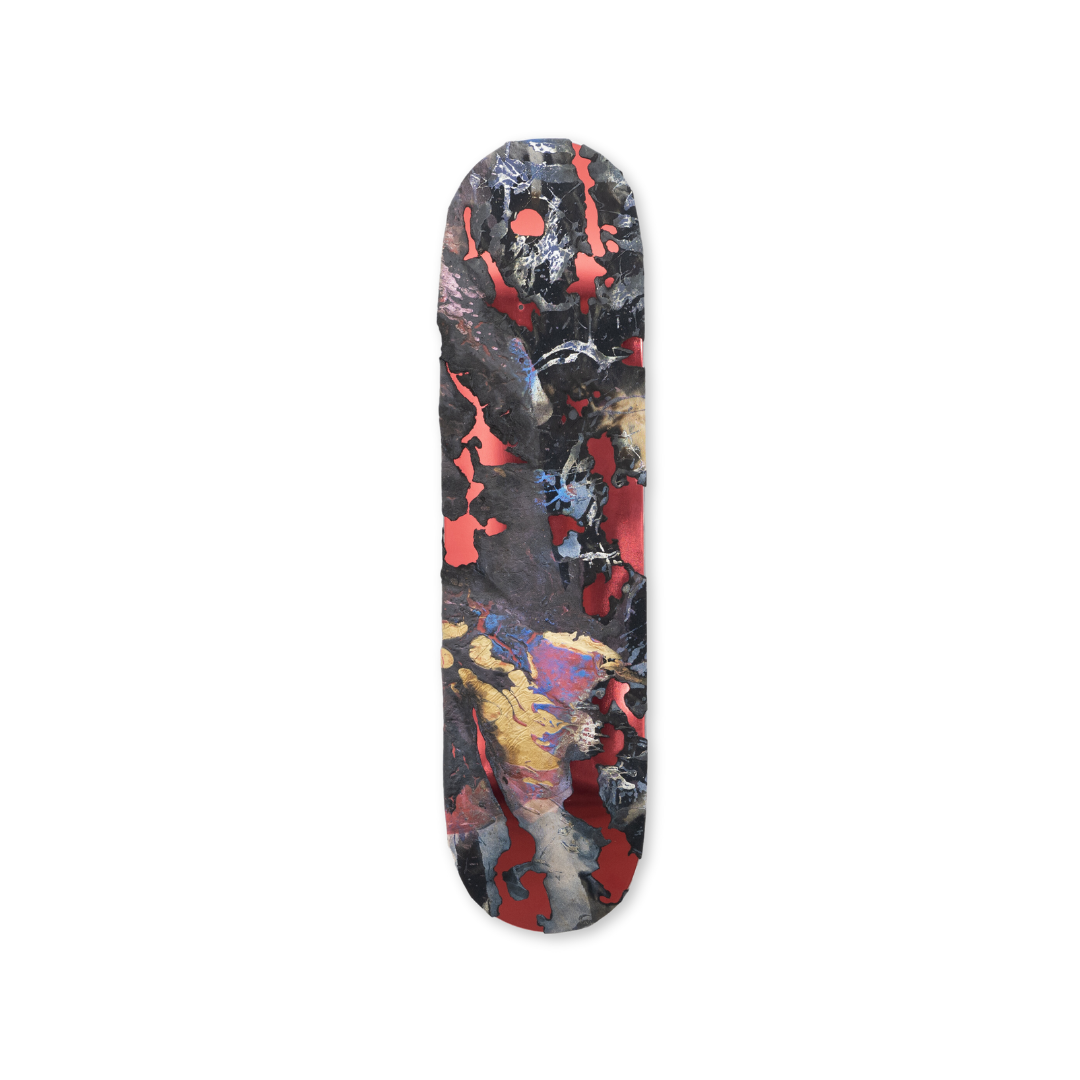 Korakrit Arunanondchai's Earth Blood 5 skateboard art by the skateroom