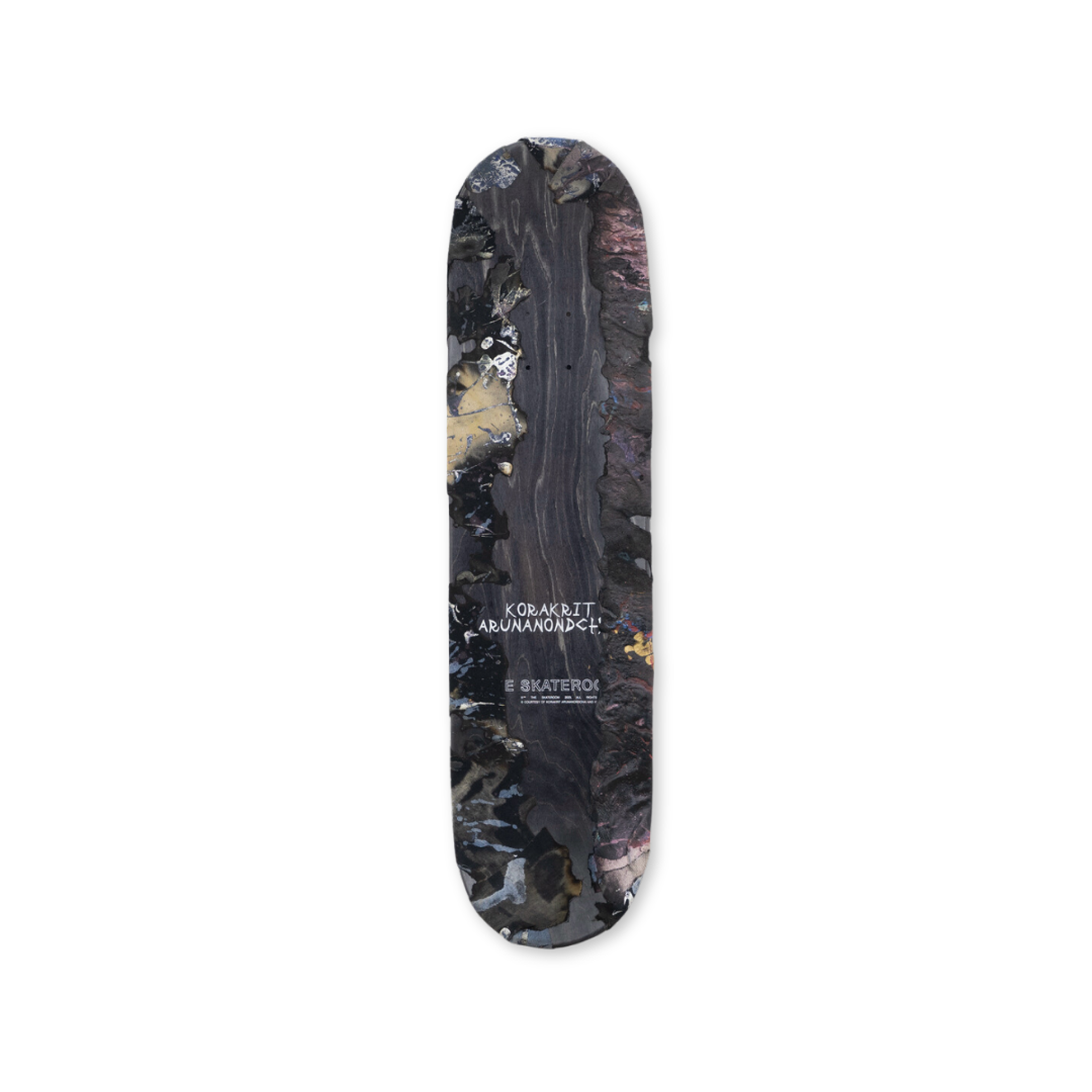 Korakrit Arunanondchai's Earth Blood 5 skateboard art by the skateroom