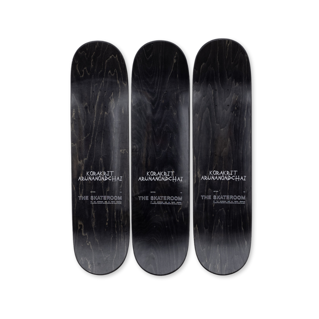 Korakrit Arunanondchai's Nostalgia For Unity skateboard art edition by the skateroom