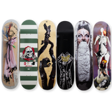 Lamyland Collective's What Are We Skating For skateboard art by the skateroom