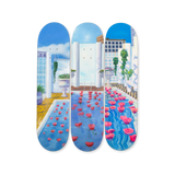 MAK2'S Home Sweet Home Rose Pool skateboard art by the skateroom