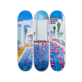MAK2'S Home Sweet Home Rose Pool skateboard art by the skateroom
