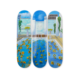 MAK2'S Home Sweet Home Sunflower Pool skateboard art by the skateroom