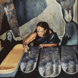 Michèle Lamy signing her limited THE SKATEROOM skate art collection with photos by Juergen Teller