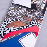 detail of mickalene thomas din avec la main dans le miroir et la jupe rouge skate art edition