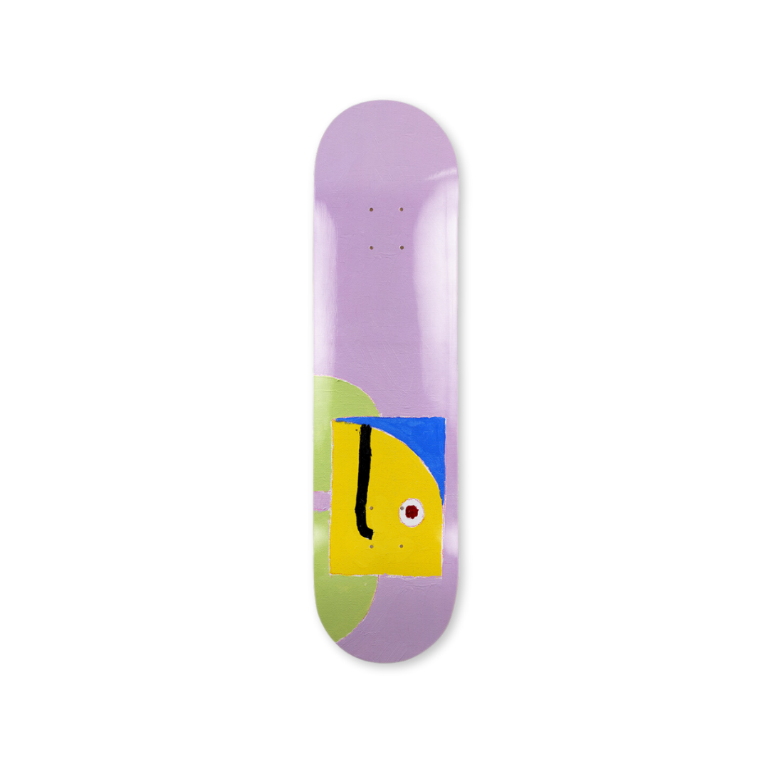 Mark Gonzales Untitled C lavender skateboard art by the skateroom