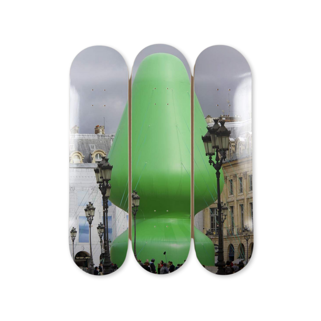 Paul McCarthy's Tree Place Vendome skateboard art by the skateroom