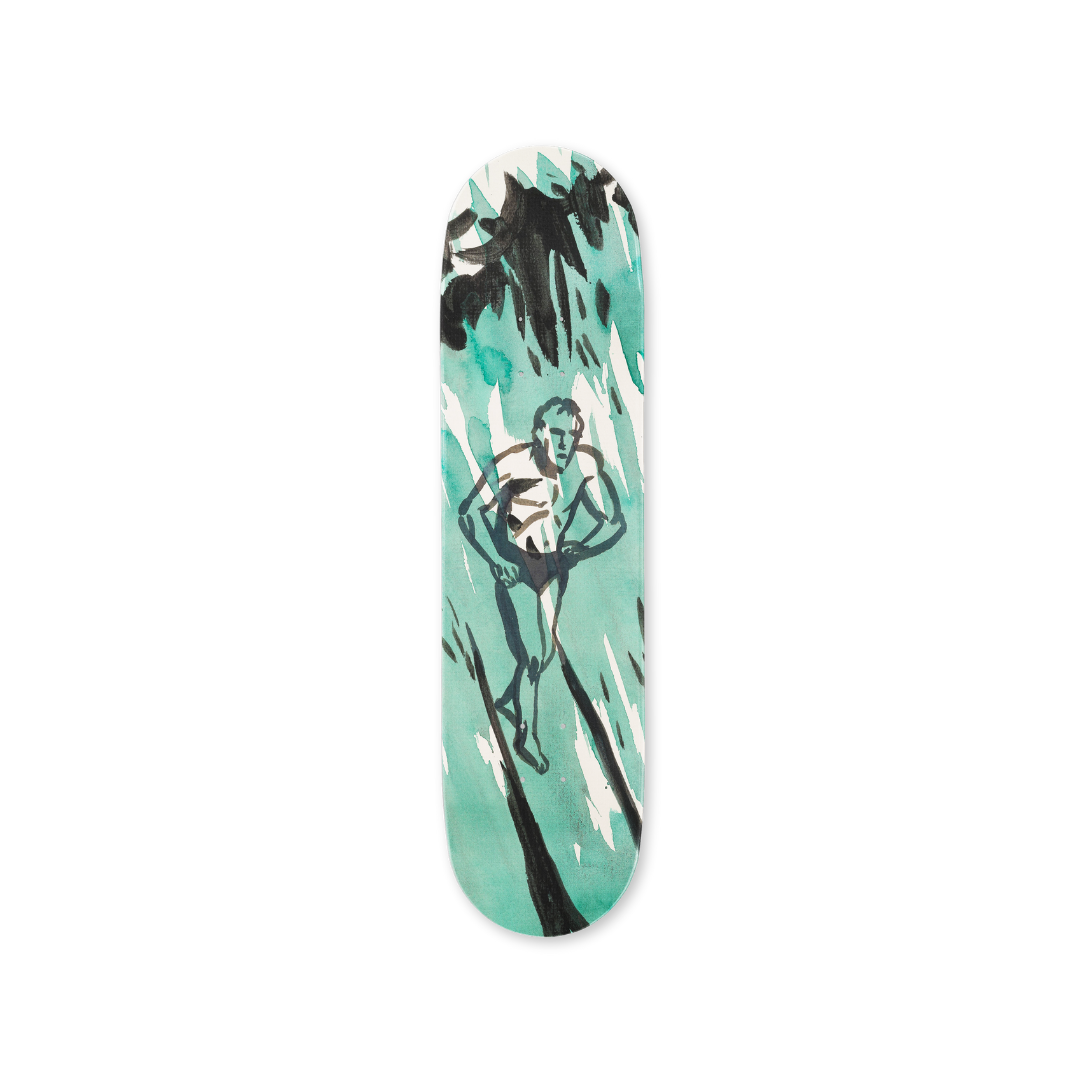Raymond Pettibon's No Title (You have clear) 1990 skateboard art by the skateroom