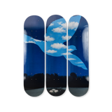 René Magritte's Le Retour skateboard art by the skateroom