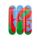 Robert Indiana's Love skateboard art by the skateroom
