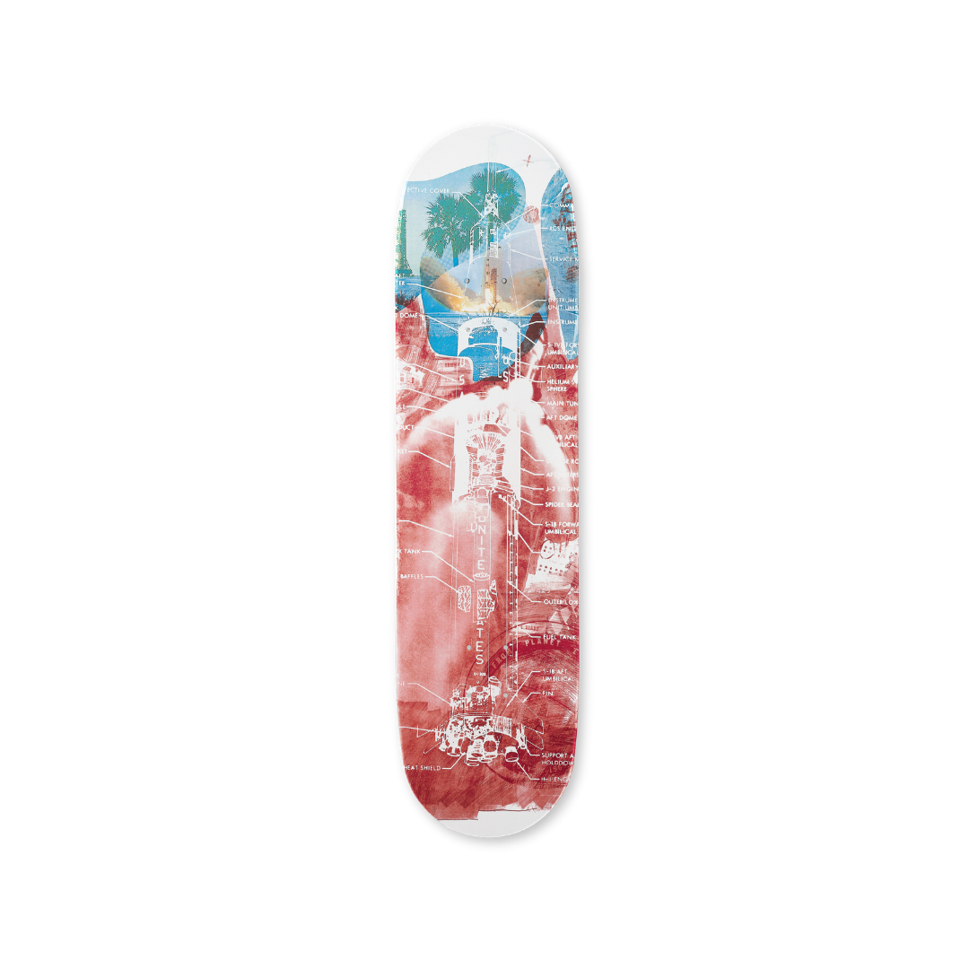 Robert Rauschenberg's Sky Garden skateboard art by the skateroom