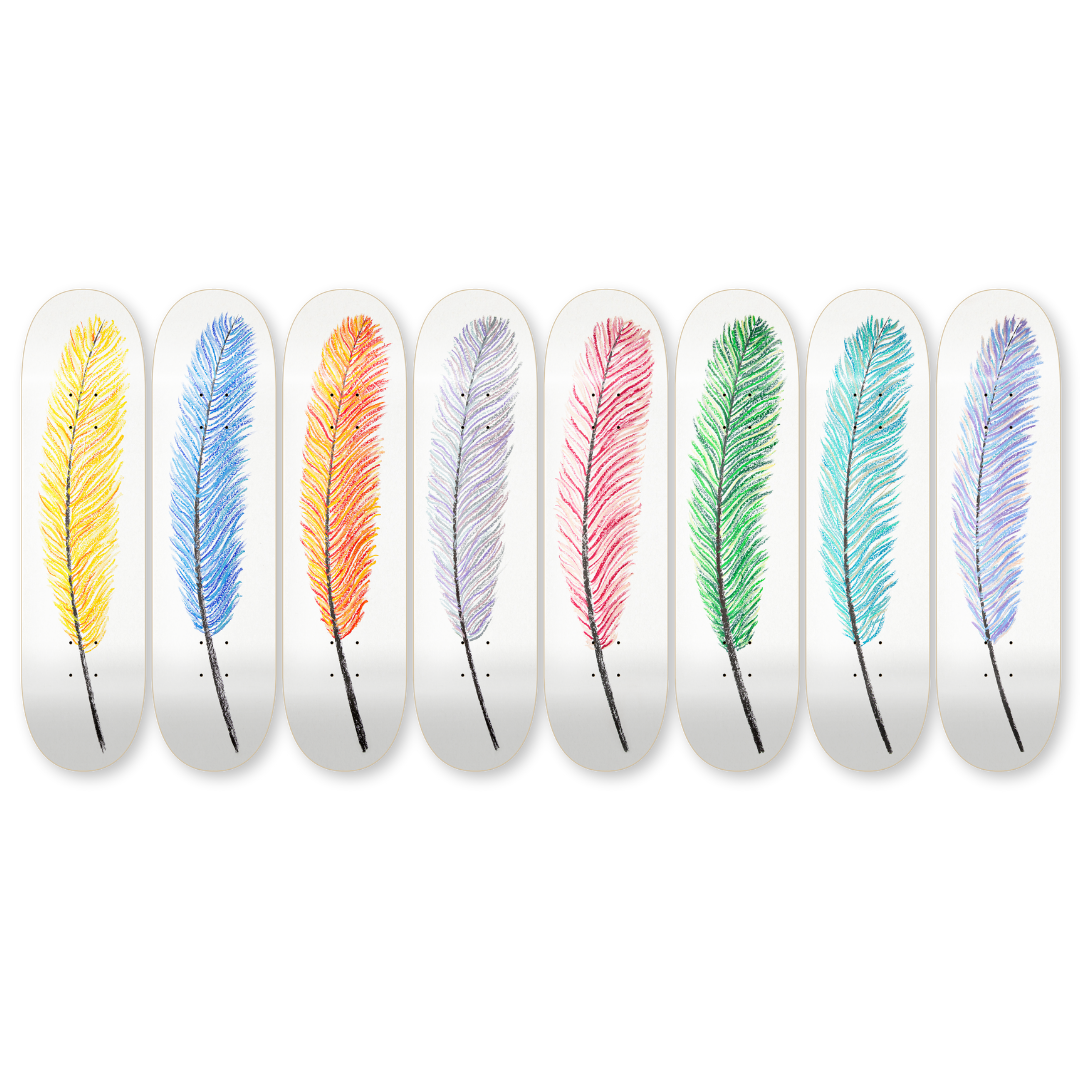 Robin Rhode's Twilight Colour Wheel skateboard art by the skateroom