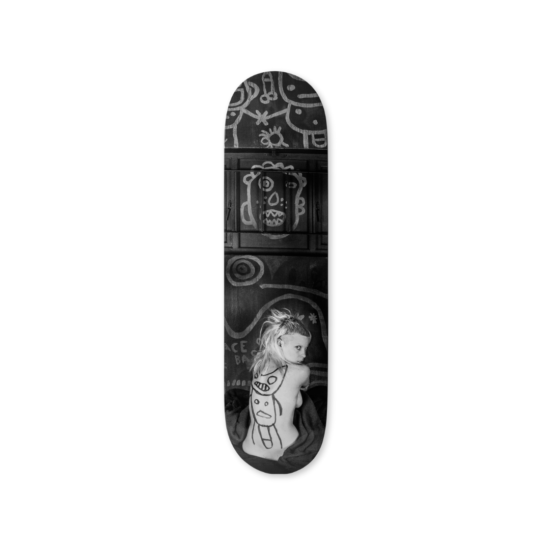 Roger Ballen's Gooi Rooi Die Antwoord skateboard art by the skateroom