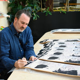 Ed Templeton signing his THE SKATEROOM limited Elissa Steamer, Lawrence Kansas skate art editions
