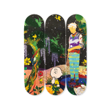 The Peanuts Global Artist Collective Tryptich by Tomokazu Matsuyama skateboard art by the skateroom